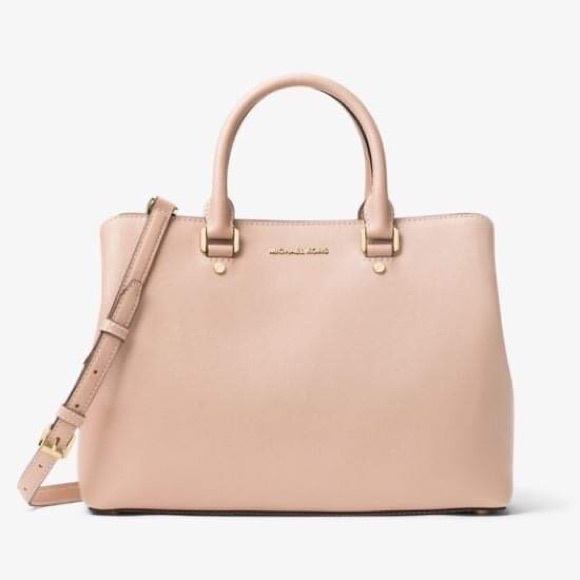 Michael Kors Savannah Oyster Leather Satchel - Picture 2 of 5